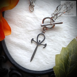 Naszyjnik Silver Ankh Toggle łańcuch